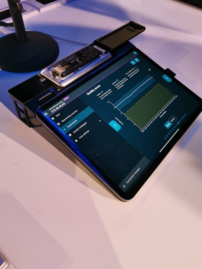 Setup eines Nanopore Sequenziergeräts mit einem iPad